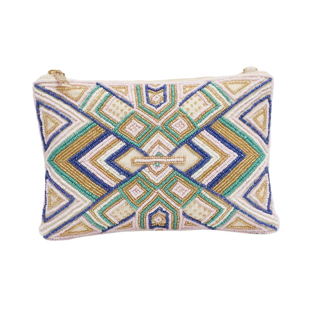 Multicolor Handcrafted Beaded Cotton Sling  Type Of Bag For Women 